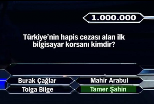 Kim Milyoner Olmak İster Yarışmasında Sorulan 11 Tane 1 Milyonluk Soru ve Cevabı 9