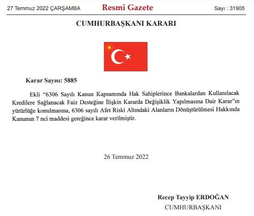 Cumhurbaşkanı Erdoğan'dan yeni faiz desteği kararı! 0.33 faizli devlet desteği son dakika olarak Resmi Gazete'de yayımlandı 2