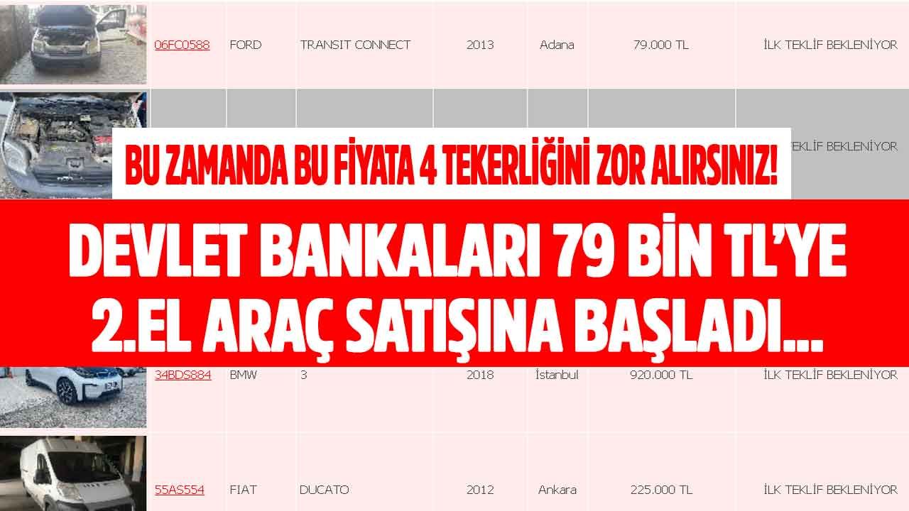 Bu fiyata bu zamanda 4 tekerleğini zor alırsınız! Ziraat Bankası, Halkbank, Vakıfbank 79.000 TL'ye 2.el araç satışı satılık hacizli araçlar 1