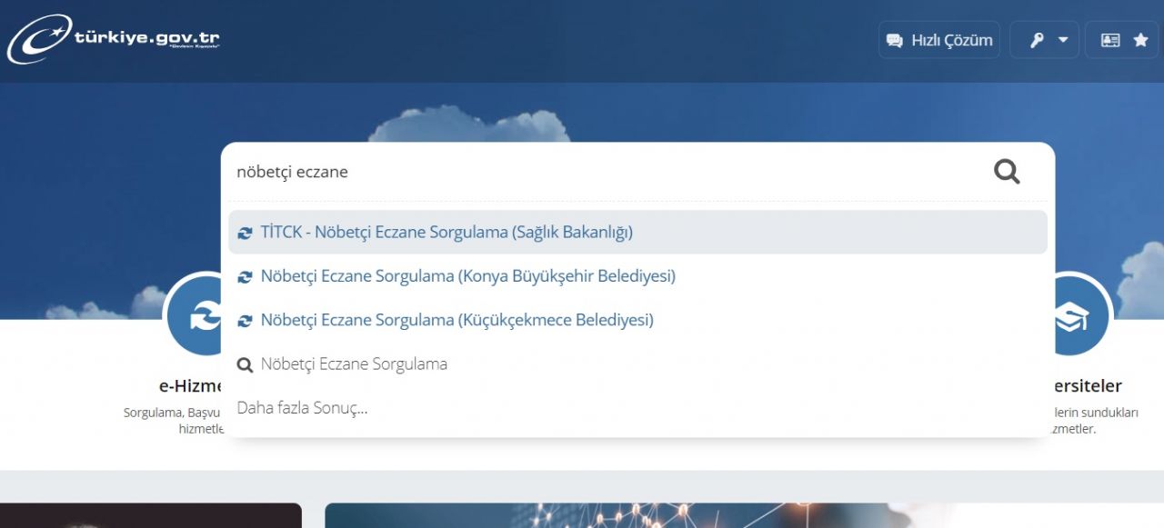 E-devlet nöbetçi eczane sorgulama işlemi nasıl yapılır? 2