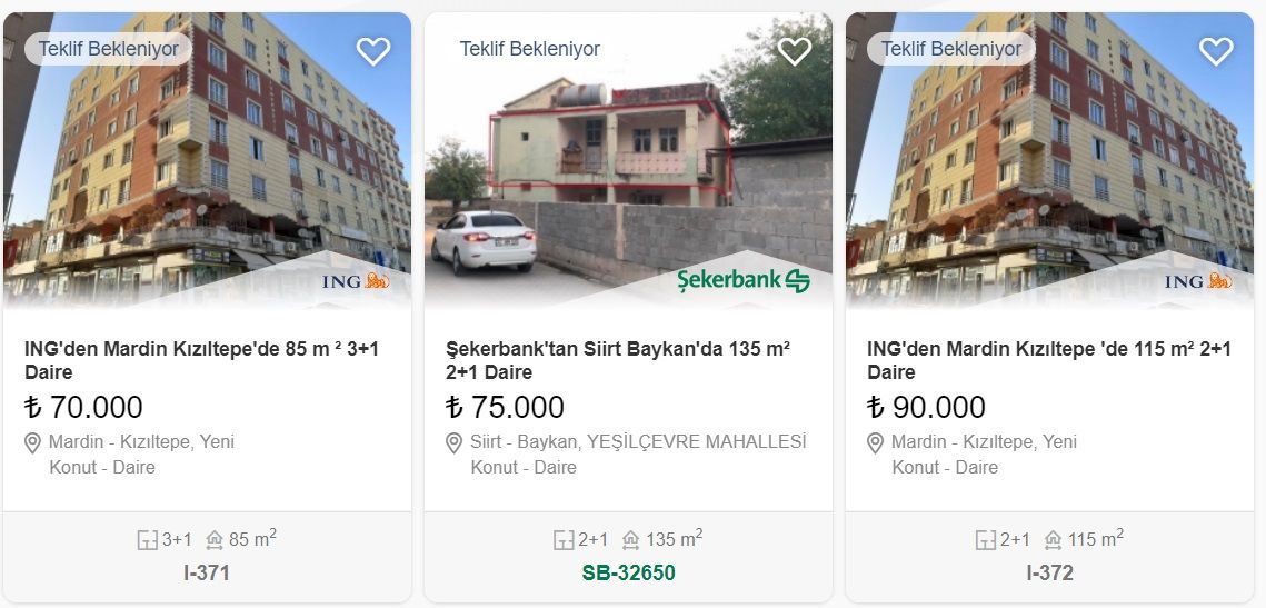 Bankalar satışa çıkardı! Konut fiyatları 70 Bin TL'den başlıyor! 5