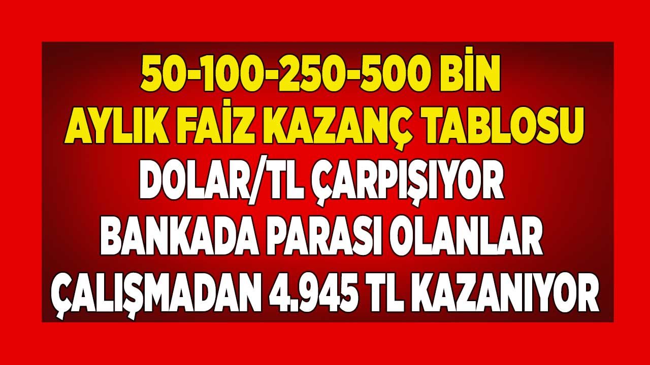 Dolar / TL çarpışıyor, bankada parası olanlar çalışmadan 4.945 TL kazanıyor! En yüksek 32 günlük vadeli mevduat faizi getirisi Ağustos 2022 teklifleri 1