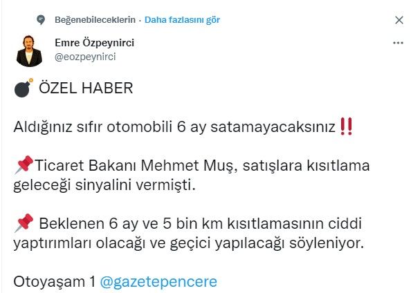 Araç fiyatlarına büyük darbe! ÖTV indirimi ve 2.el araba ithalatı beklenirken sıfır araca 6 ay ve 5 bin KM satış yasağı geliyor 3