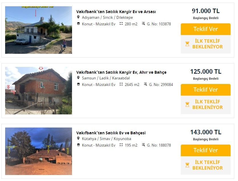 Tamamı 667 M2! Vakıfbank'tan satılık Ev, ahır, depo ve arsası 239.000 TL fiyatla satışta 3