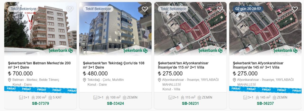 Şekerbank 275 bin TL'ye havuzlu 145 metrekare villa satıyor! 2