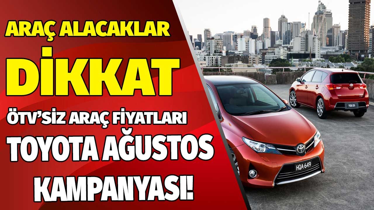 Toyota ÖTV indirimli Ağustos ayı fiyat listesini yayımladı! 2022 model Corolla Hatchback, C-HR, Yaris Cross, RAV4 ÖTV'siz satış fiyatları 1