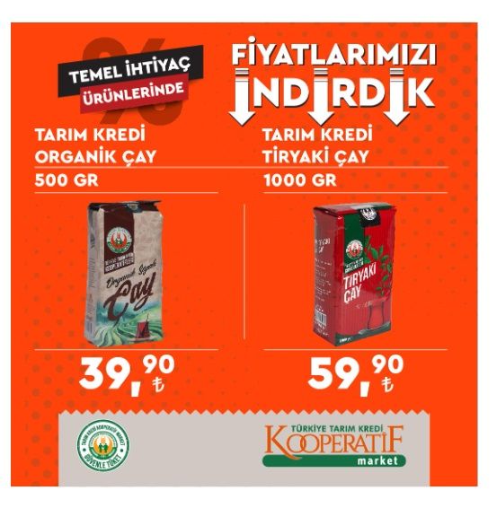 Tarım Kredi Market yeni indirimleri! Ayçiçek yağı, yumurta, süt, peynir, çay, un fiyatları düştü! 3