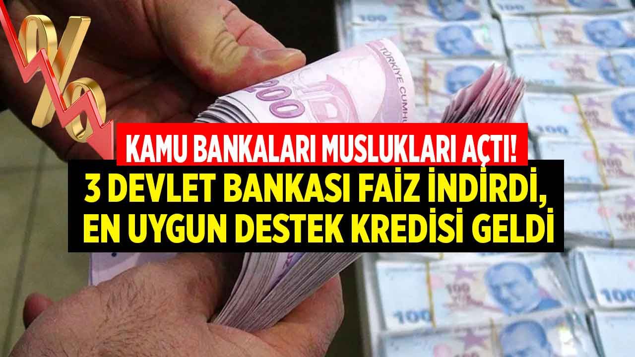 Devlet bankaları özel bankaların ipini çekti! Ziraat Bankası, Halkbank ve Vakıfbank son dakika faiz indirdi, en uygun kredi destek kampanyaları başladı 1