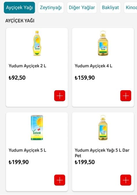 İnternetten alana 50 TL indirim var! Yudum Ayçiçek yağı 4 LT fiyatı sadece 109.90 Lira, aynı gün kapınızda 4