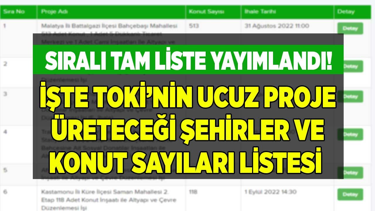 Milyonlar bekliyordu, TOKİ'nin resmi sitesinden duyuruldu! Eylül ayı TOKİ sosyal konut projeleri il il sıralı tam liste ve konut sayıları 1