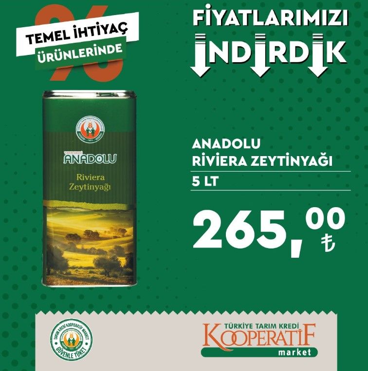 Tarım Kredi Market Eylül ayı indirimleri açıklandı! 5 LT Anadolu Ayçiçek yağı, kırmızı et, kıyma, tavuk, un, süt, yumurta indirimli fiyat listesi 7