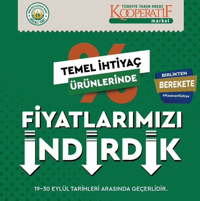 Tarım Kredi bir kere daha indirim furyası başlattı 5 LT TMO yağ fiyatları çakıldı! 19 - 30 Eylül indirim kataloğu ve indirimli ürünler listesi 2