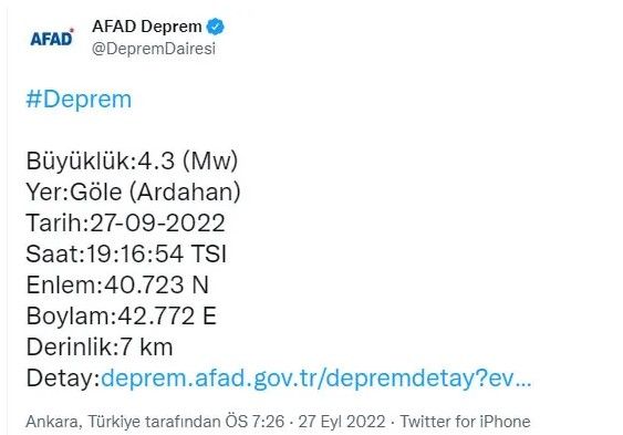 Ardahan deprem fırtınası ile sarsılmaya devam ediyor! AFAD duyurdu 2 evin duvarı çöktü, 3 kişi yaralandı 11