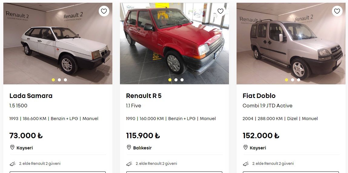 Renault güvencesiyle satılık 2. el araçlar! Fiyatlar 73 Bin TL'den başlıyor! 2