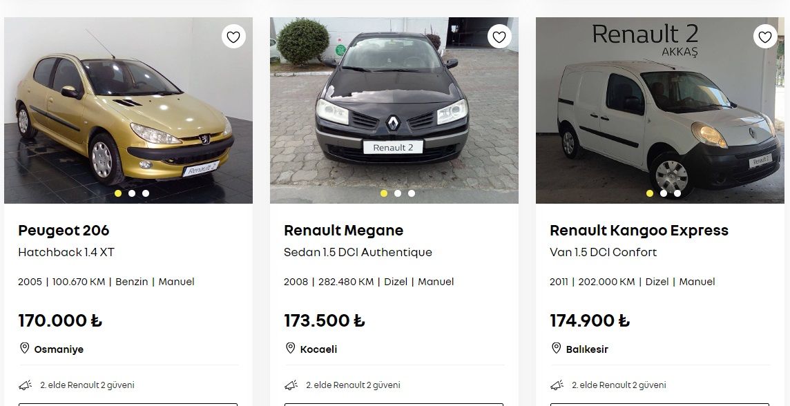 Renault güvencesiyle satılık 2. el araçlar! Fiyatlar 73 Bin TL'den başlıyor! 3
