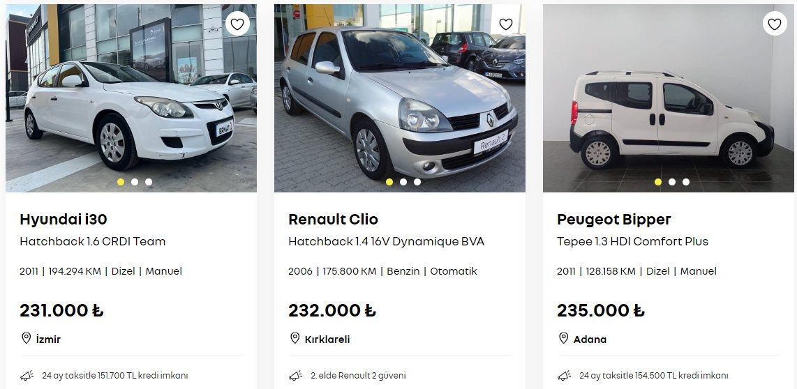 Renault güvencesiyle satılık 2. el araçlar! Fiyatlar 73 Bin TL'den başlıyor! 10