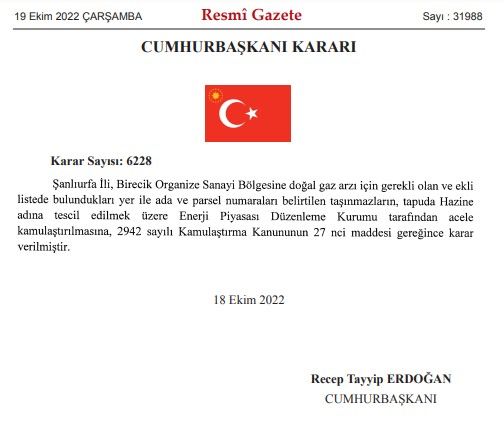 Cumhurbaşkanı Erdoğan imzaladı 9 ilde acele kamulaştırma kararı Resmi Gazete ile yayımlandı 9