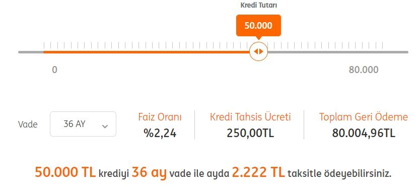 Banka banka 50 Bin TL ihtiyaç kredisi taksit tabloları! 7