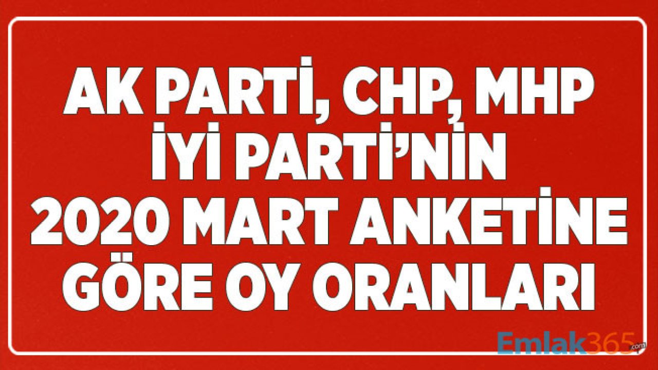 Mart Ayı Anket Sonuçları Açıklandı! Bu Pazar Seçim Olsa Hangi Parti Ne Kadar Oy Olacak?