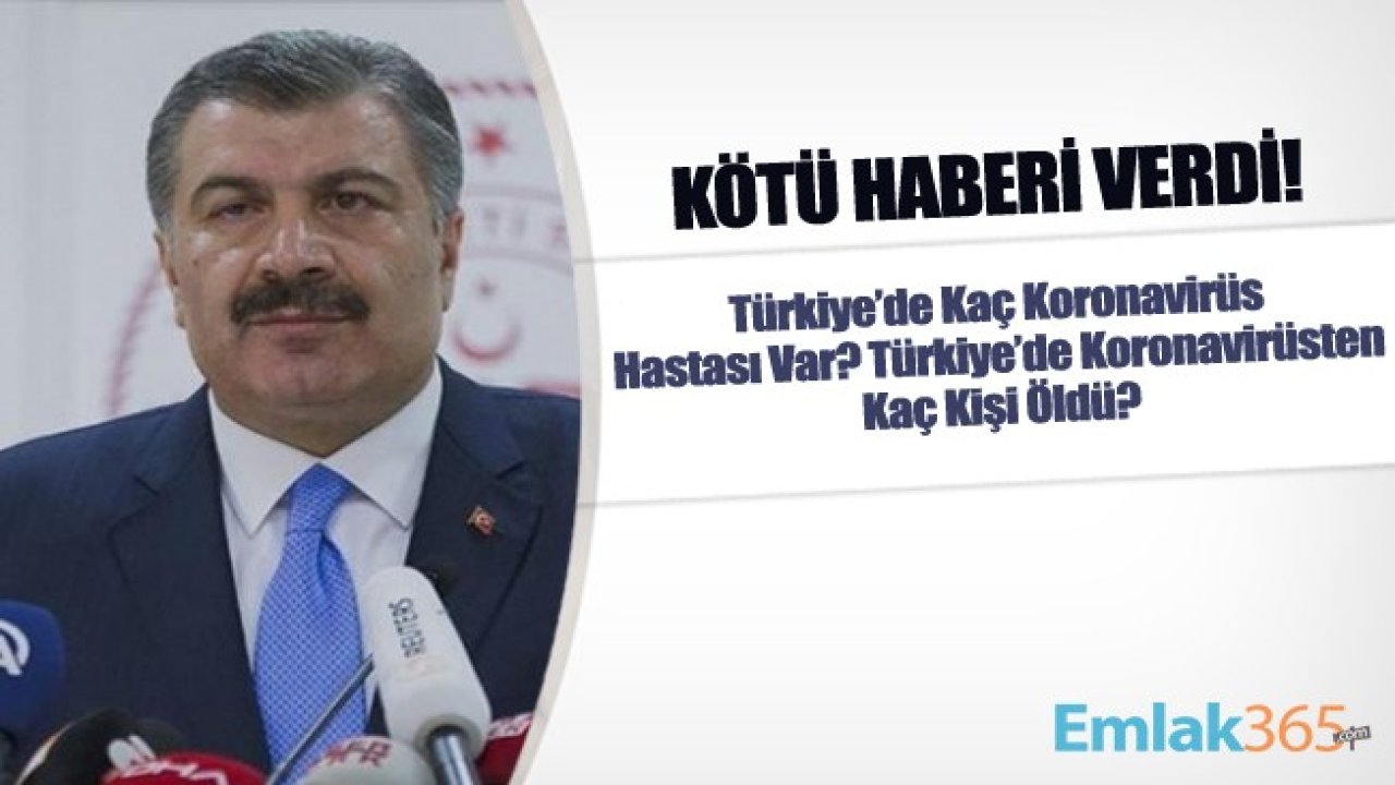 Sağlık Bakanı Fahrettin Koca Kötü Haberi Verdi! Türkiye'de Koronavirüsten Ölen Sayısı Kaç Oldu? Türkiye'de Koronavirüslü Hasta Sayısı Kaç Oldu?