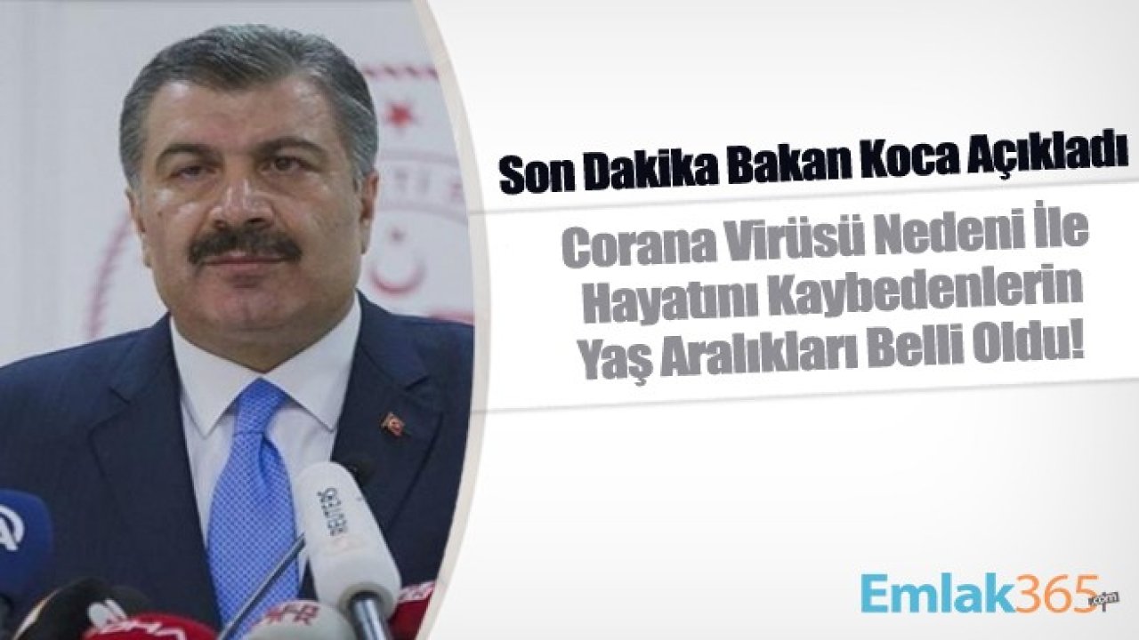 Son Dakika Bakan Koca Açıkladı: Corana Virüsü Nedeni İle Hayatını Kaybedenlerin Yaş Aralıkları Belli Oldu!