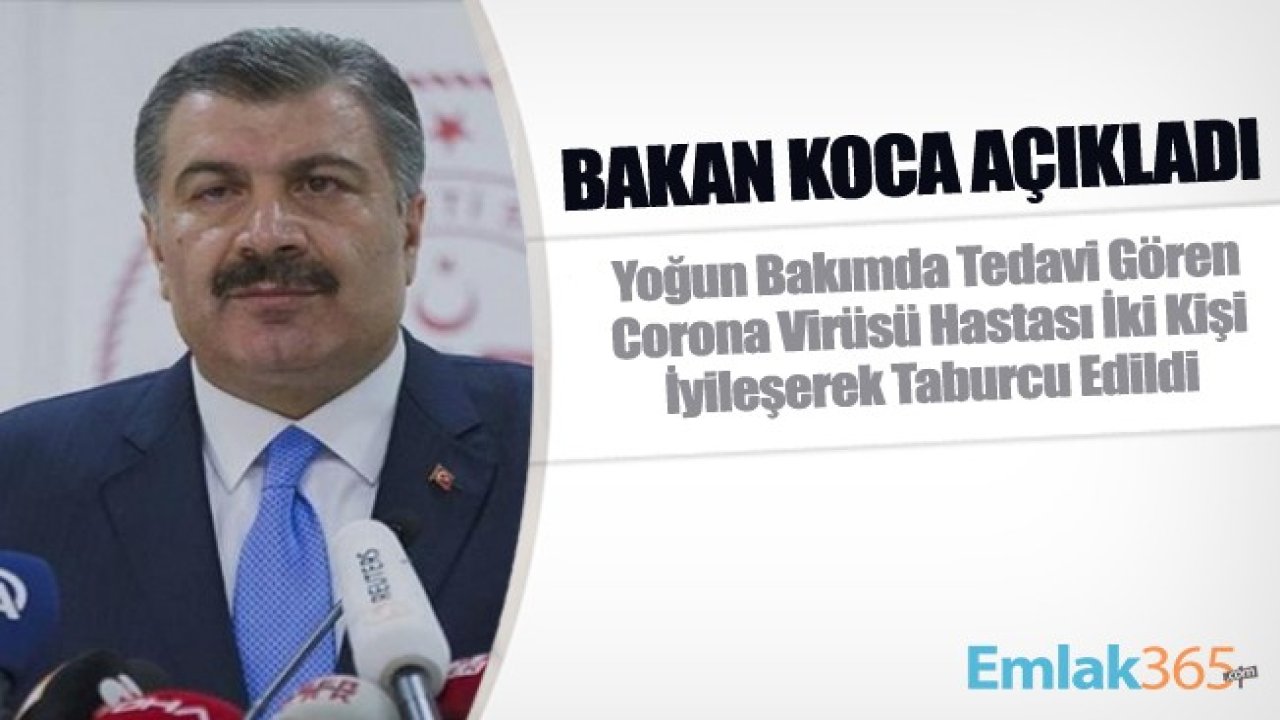 Sağlık Bakanı Fahrettin Koca Açıkladı! Yoğun Bakımda Tedavi Gören Corona Virüsü Hastası İki Kişi İyileşerek Taburcu Edildi