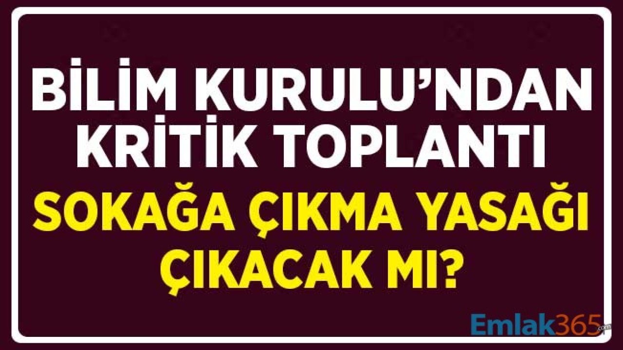 Bilim Kurulu'ndan Kritik Koronavirüs Toplantısı! Sokağa Çıkma Yasağı Gelecek Mi?