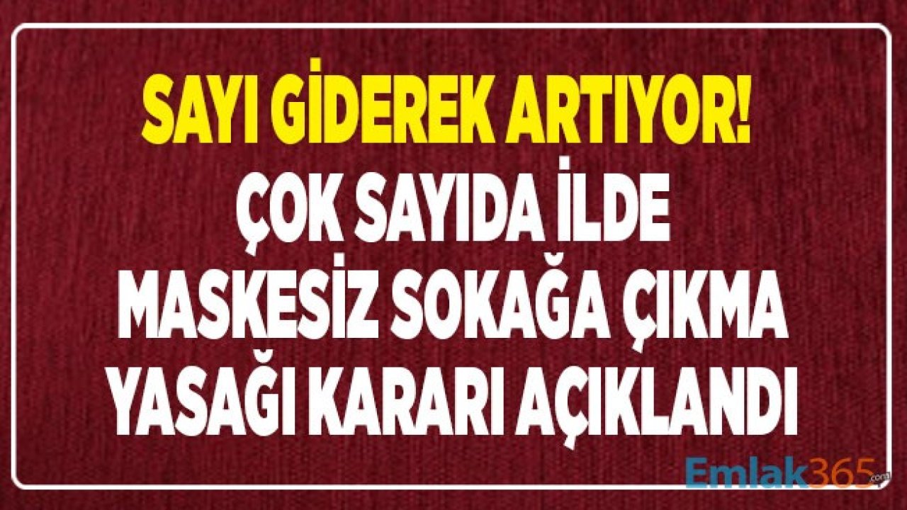 Maskesiz Sokağa Çıkmanın Yasak Olduğu İller 28 Oldu! İşte Sokağa Çıkarken Maske Takmanın Zorunlu Olduğu İl Listesi