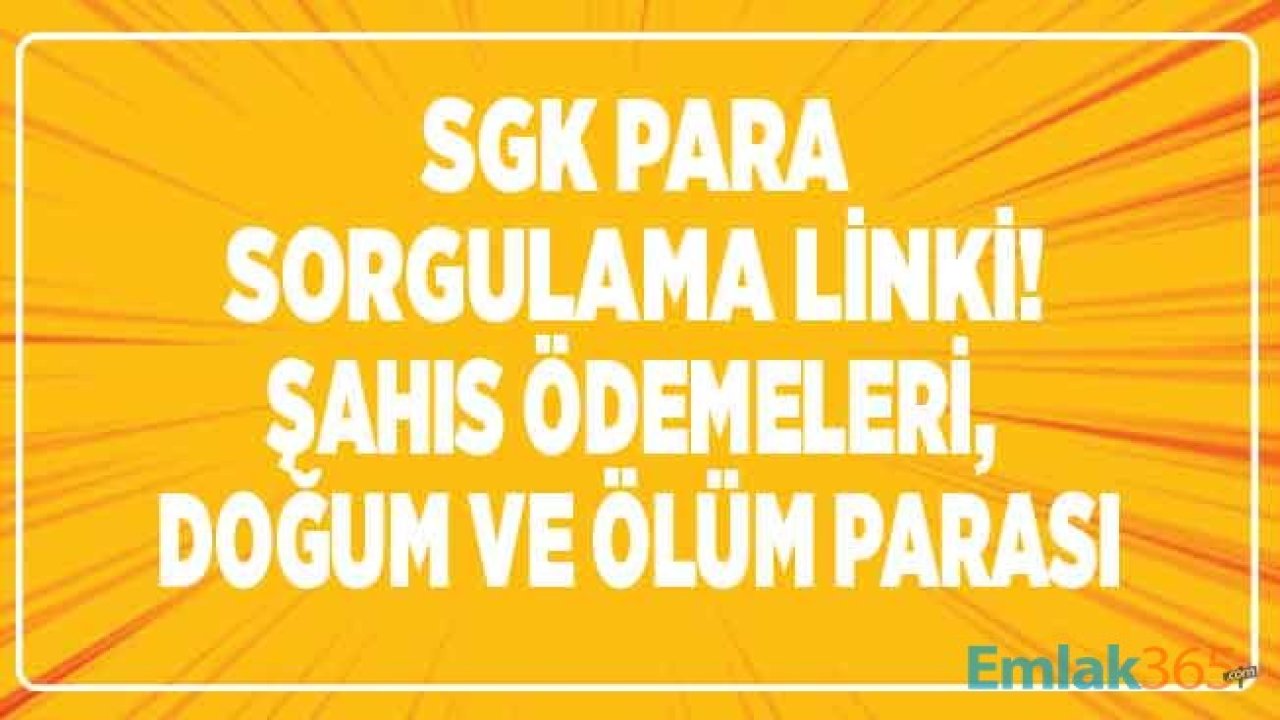 SGK Ölüm, Doğum, Para Sorgulama ve Şahıs Ödemeleri Sorgulaması Nereden, Nasıl Yapılır?