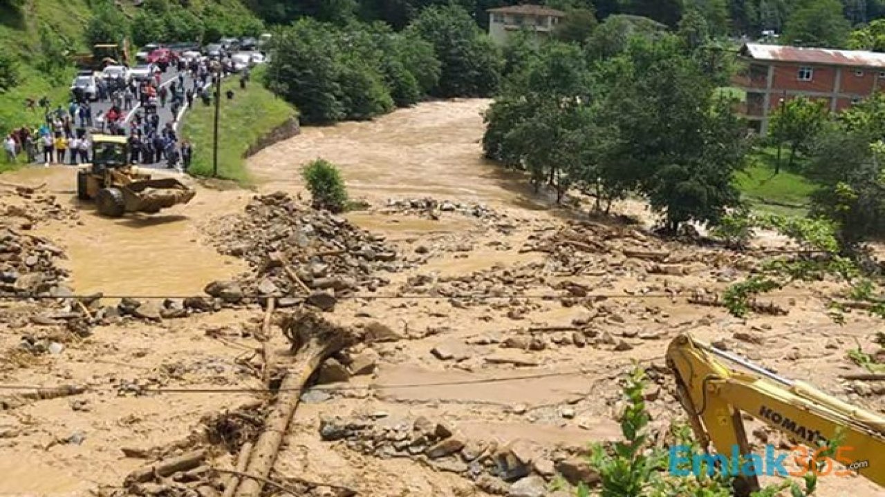 Rize'yi Şiddetli Yağışlar Nedeniyle Sel Ve Heyelan Vurdu! Sel Sularına Kapılan 2 Kişi Hayatını Kaybederken 10 Kişi Yaralı Olarak Kurtarıldı!