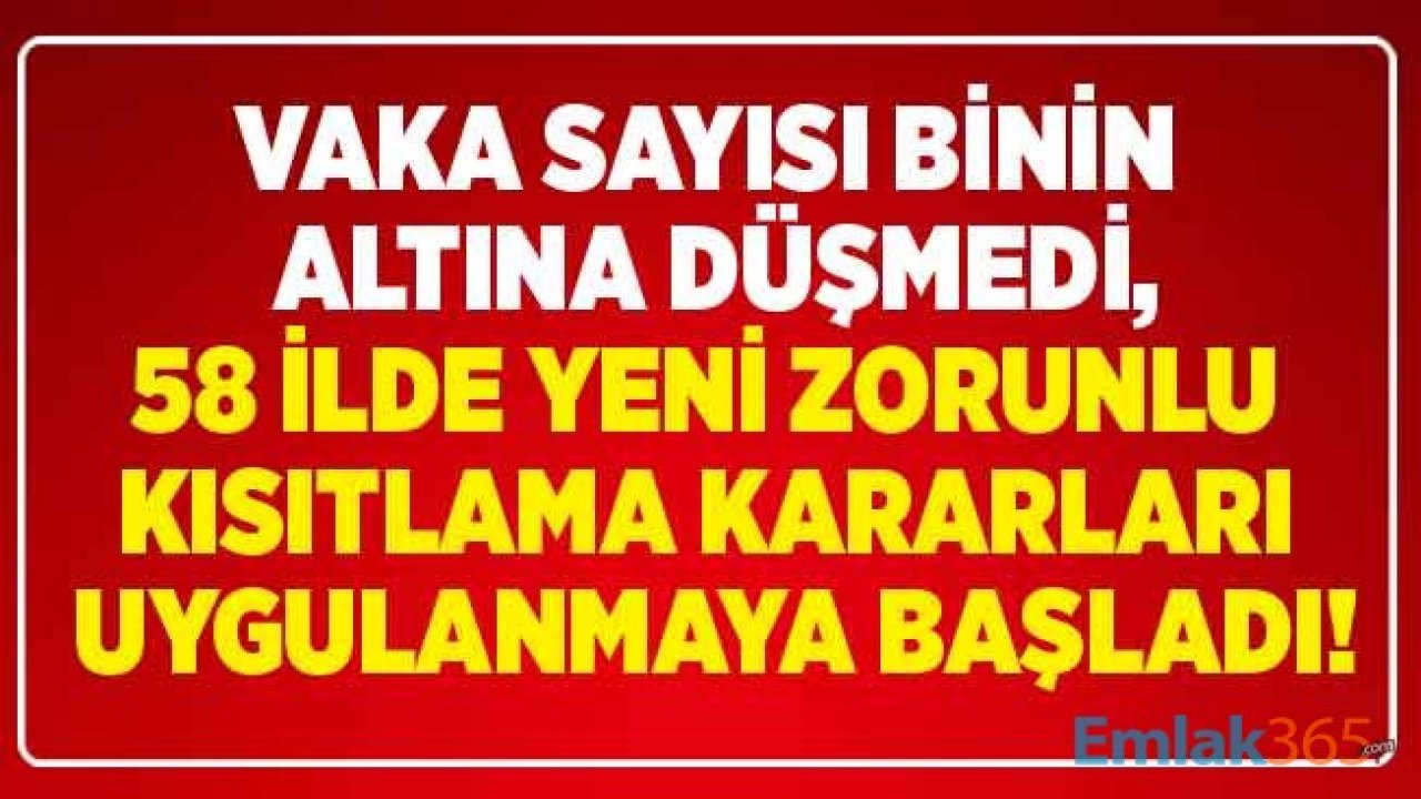 Vaka Sayısı Binin Altına İnmedi, Yeni Korana Virüs Kısıtlama Kararları Çıktı! 58 İlde Sokağa Maskesiz Çıkma Yasağı Uygulandı, 29 İlde Asker Uğurlaması Yasaklandı!