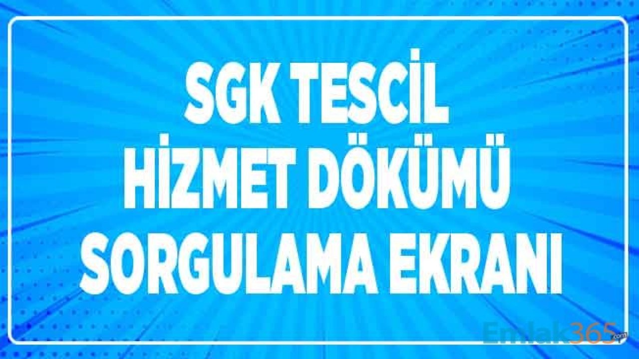 SGK Tescil / Hizmet Dökümü Sorgulama Nasıl Yapılır, Nereden Öğrenilir?