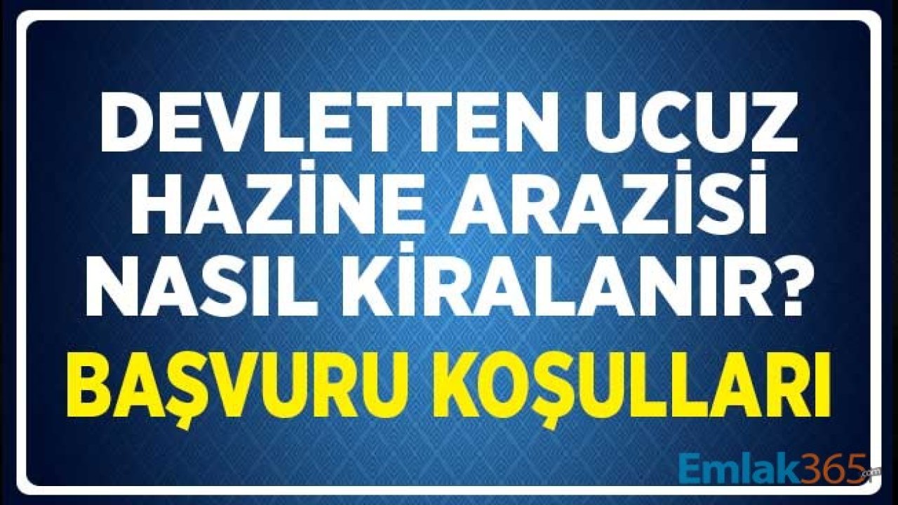 Devletten Ucuz Hazine Arazisi Nasıl Kiralanır? Başvuru Şartları