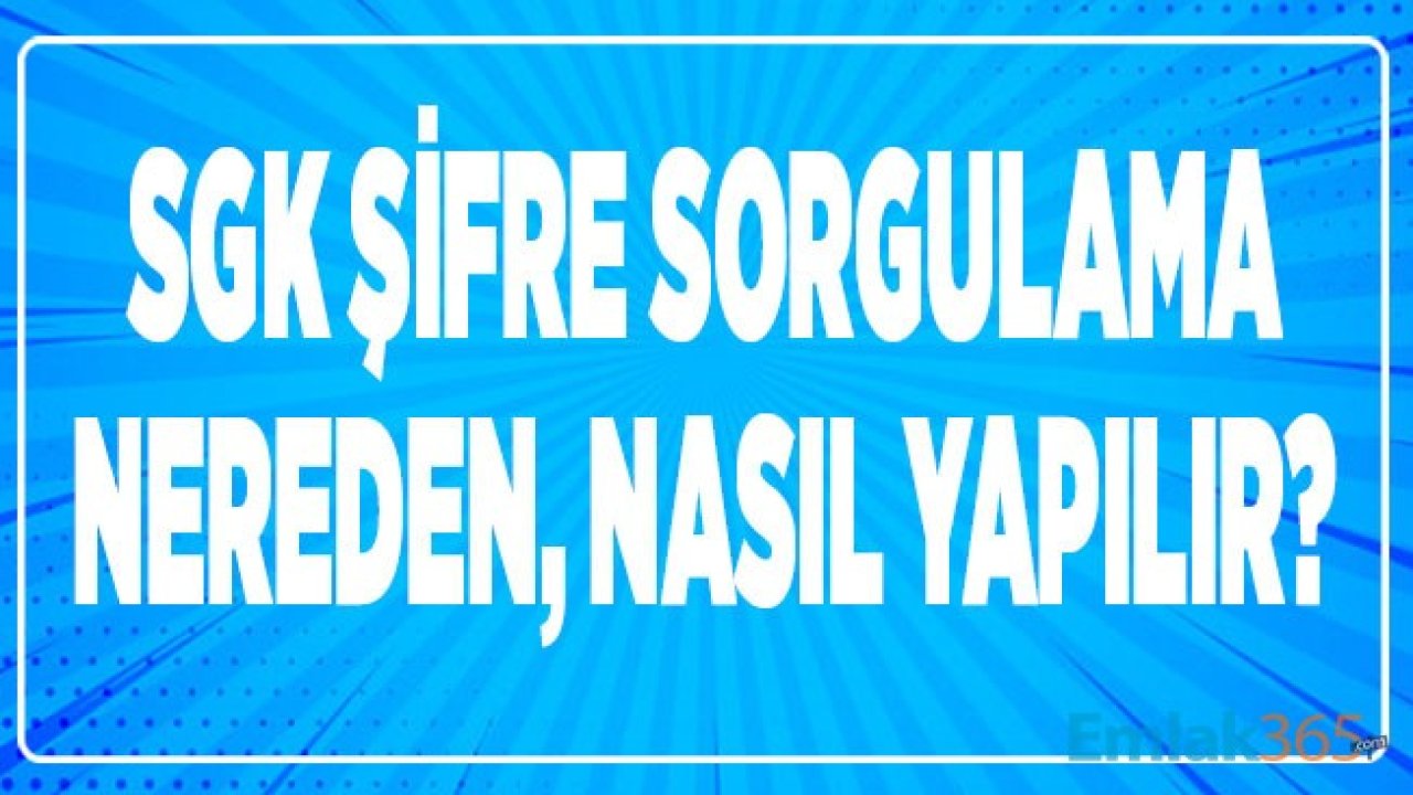 SGK Şifre Sorgulama Nasıl Yapılır, Nereden Öğrenilir?