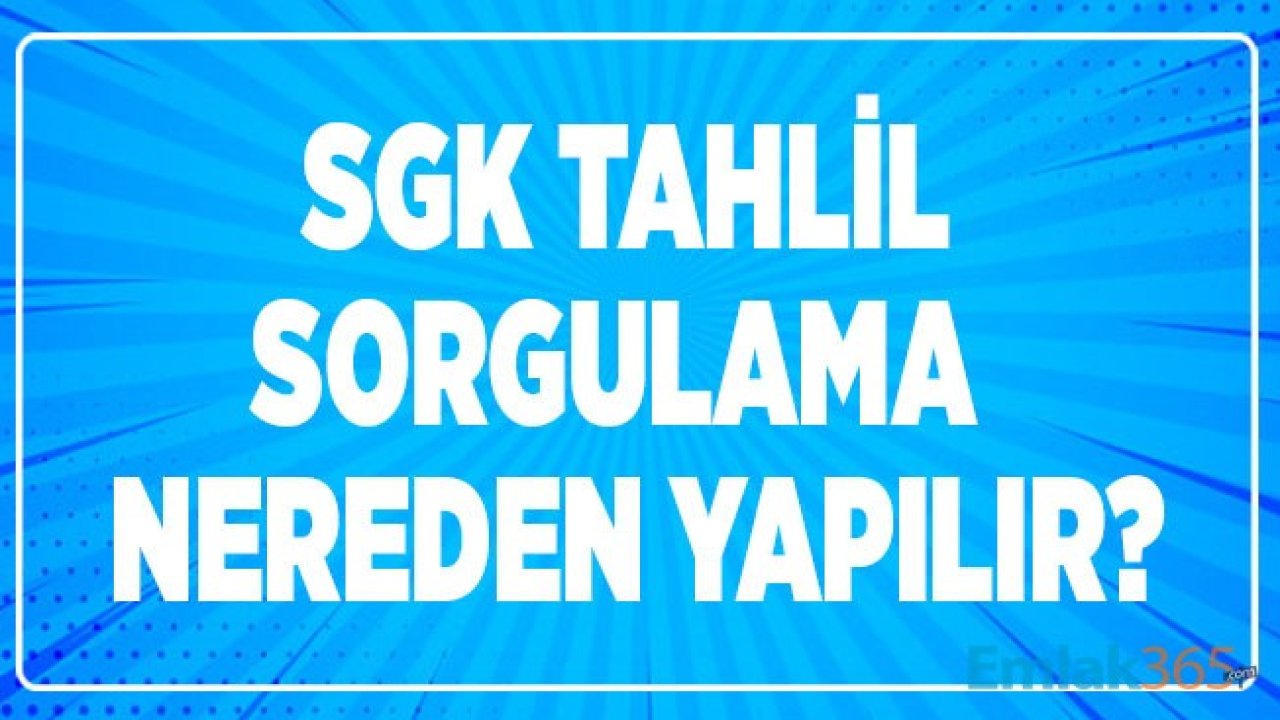 SGK Tahlil Sorgulama Nereden, Nasıl Yapılır?