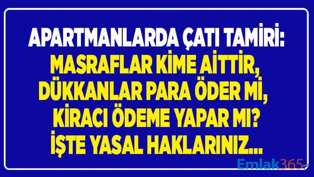 Çatı Masrafları Kime Aittir, Akan Çatının Masrafını Kim Öder, Apartman Dubleks Çatı Yönetmeliği Kanunu Nedir?