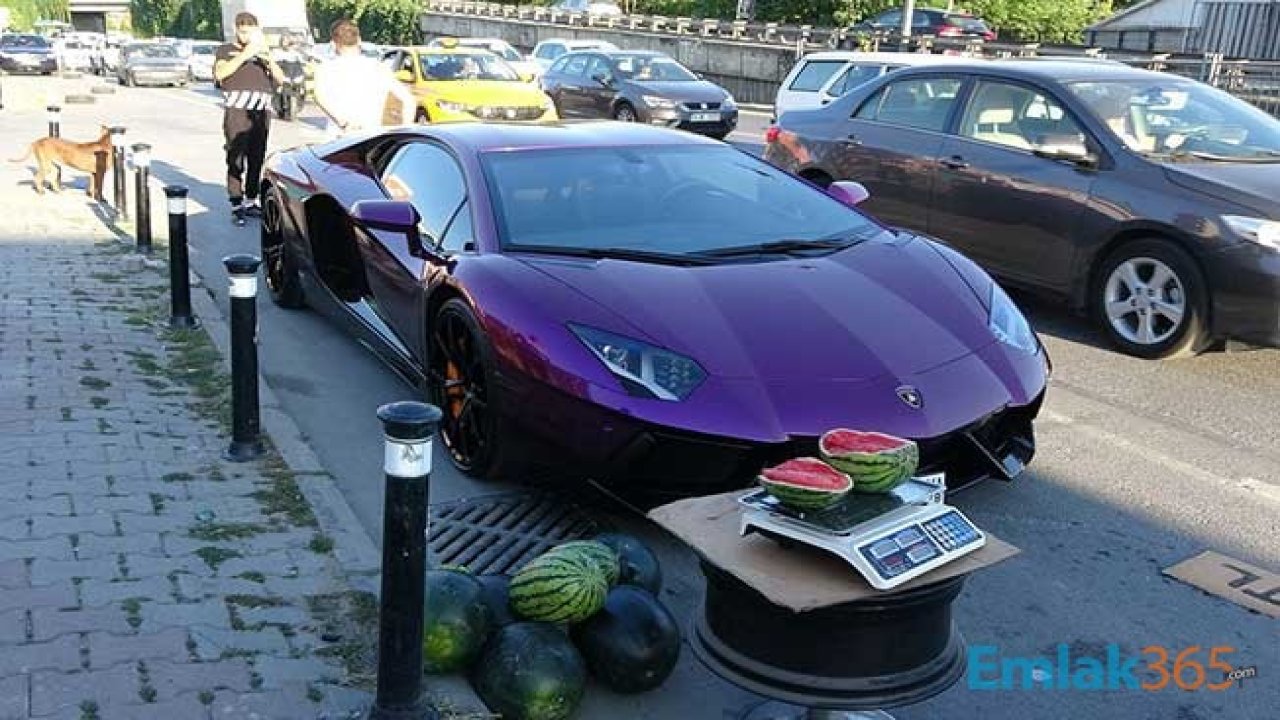 Lamborgini Marka Araçta 5 TL'ye Karpuz Satan İranlı Sosyal Medya Fenomenine Para Cezası