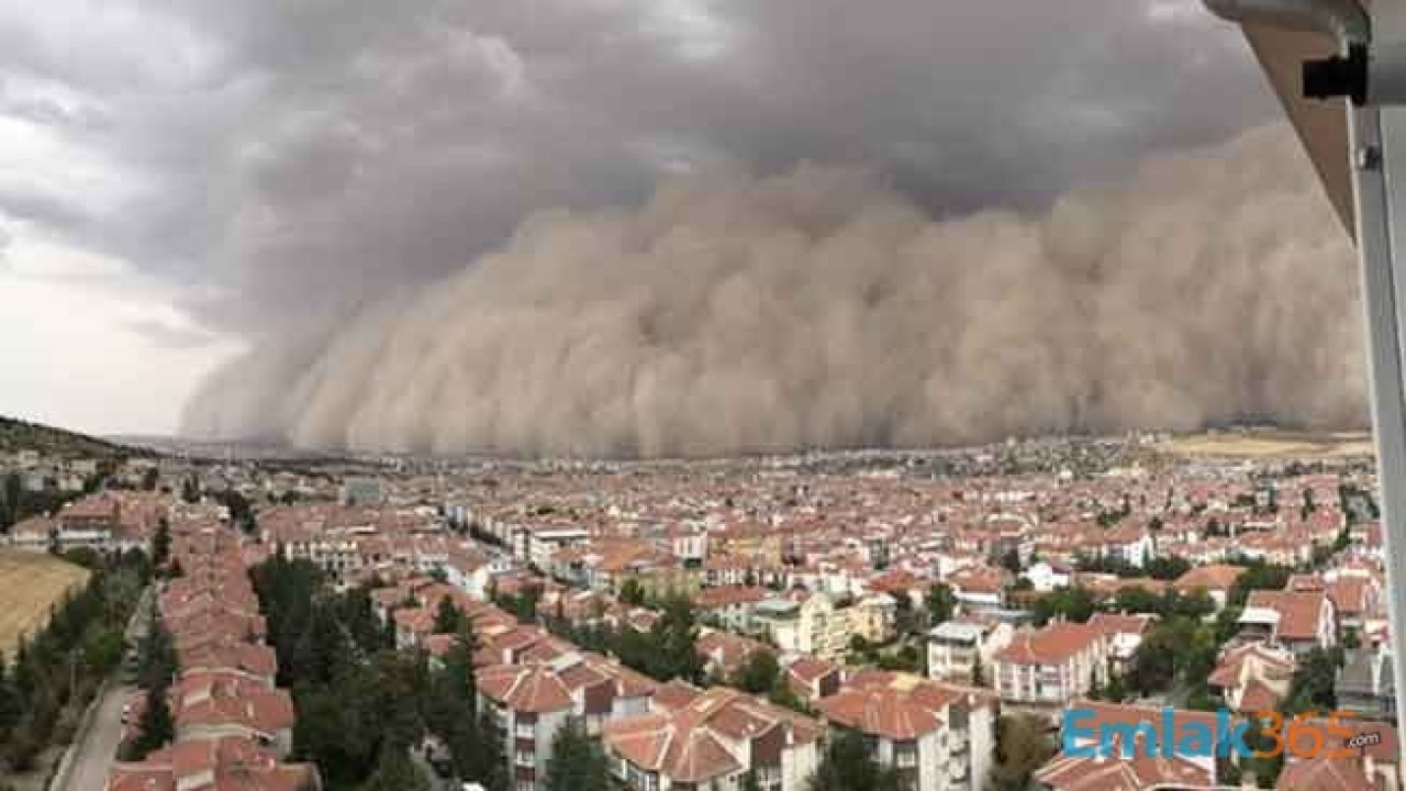 Ankarayı Devasa Toz Bulutu Kapladı, Kum Fırtınası Yaşandı! İşte Fırtına Anlarının Videosu