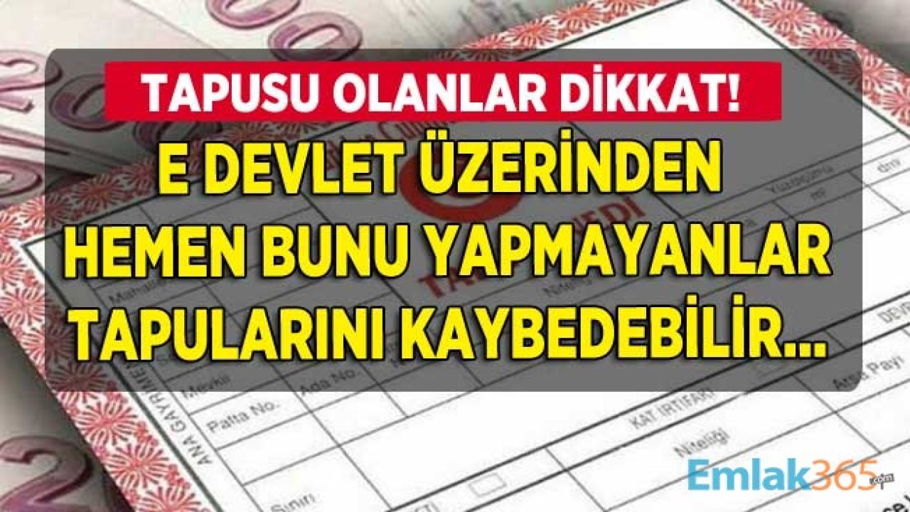 Tapusu Olan Herkesi İlgilendiriyor! Tapuda Sahte Kimlik Operasyonu Yapıldı, Tapunuzu Korumak İçin Mutlaka E Devlet Tapu SMS Kaydı Yaptırmalısınız