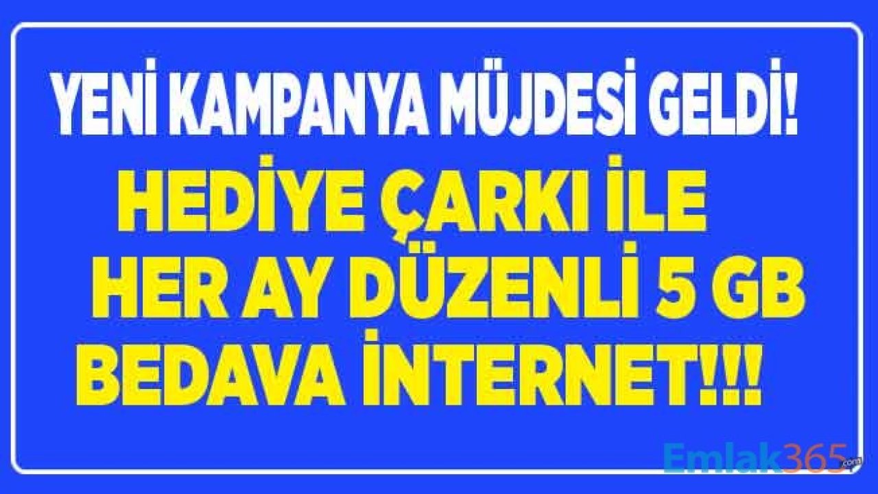 Vodafone Hediye Çarkı İle Aylık 5 GB Garanti Bedava İnternet Kampanyası Başlattı!