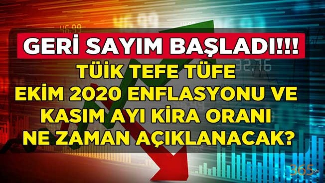 TÜİK TEFE TÜFE Ekim Ayı Enflasyonu ve Kasım 2020 Kira Artışı Zam Oranı Ne Zaman, Saat Kaçta Açıklanacak?