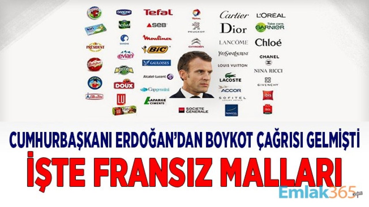 Cumhurbaşkanı Erdoğan'dan Boykot Çağrısı! İşte En Ünlü Fransız Malları