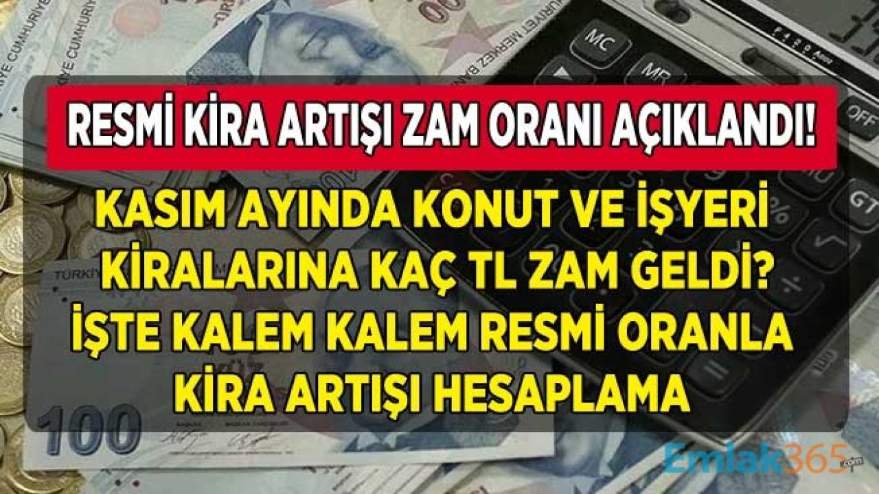 TÜİK Enflasyon Rakamları Açıklandı! Kasım 2020 Resmi Kira Artışı Zam Oranı İle Ev ve İşyeri İçin Kiralara Kaç TL Zam Geldi Hesaplama Örnekleri