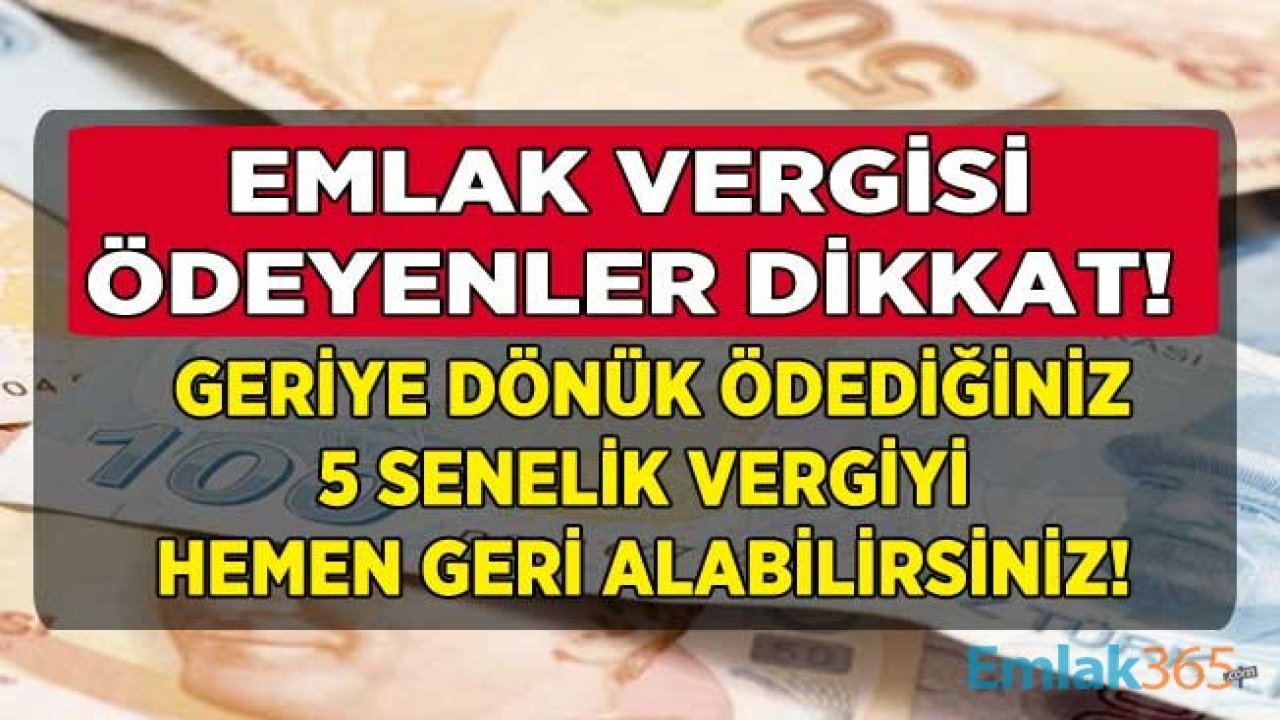 Tek Evi olan Ev Hanımları, Emekliler ve İşsizlere Sıfır Oranlı Emlak Vergisi İle Geriye Dönük 5 Senelik Para İadesi Müjdesi Geldi!