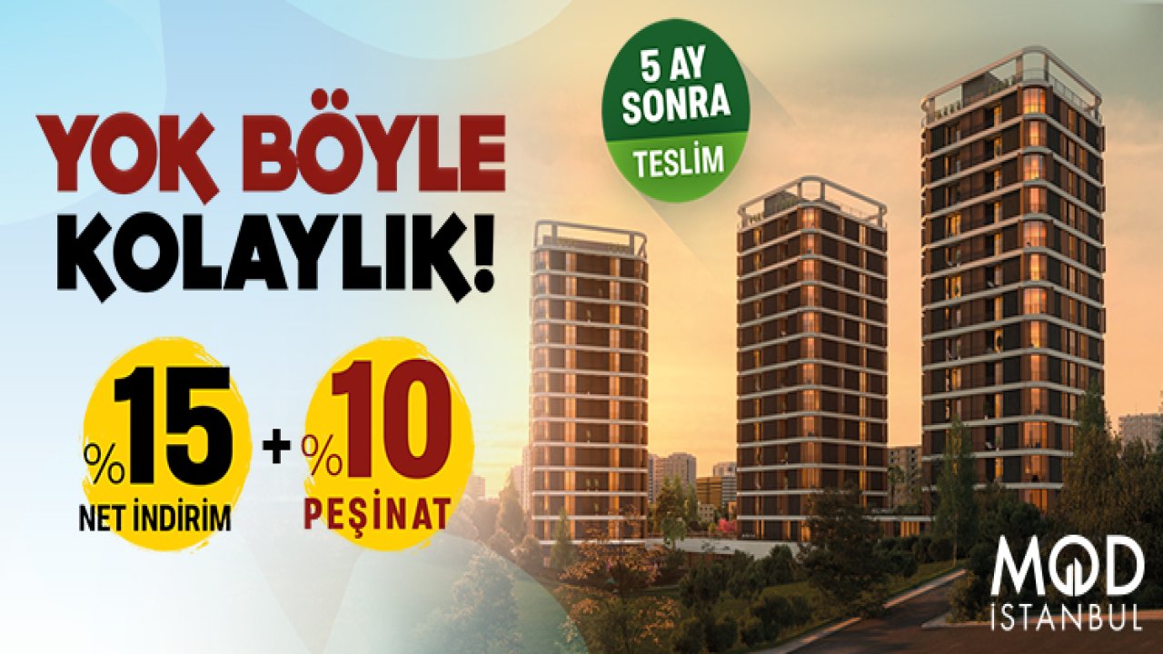 MOD İstanbul Yüzde 15 Net İndirim Fırsatı İle Satışta