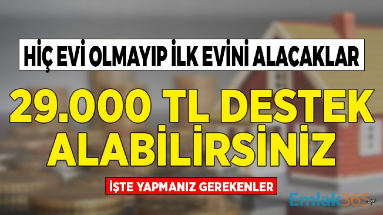 Hiç Evi Olmayıp İlk Evini Alacaklar! 29 Bin TL Destek Alabilirsiniz, Yapılması Gerekenler