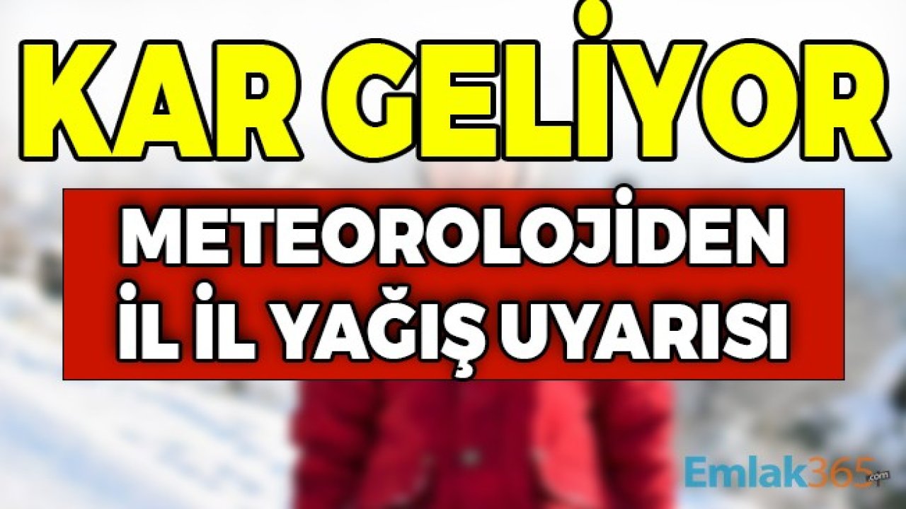 Meteoroloji Uyardı Yılık İlk Karı Geliyor! Gök Gürültülü Sağanak Yağmur ve Kar Uyarısı Yapılan Şehirler