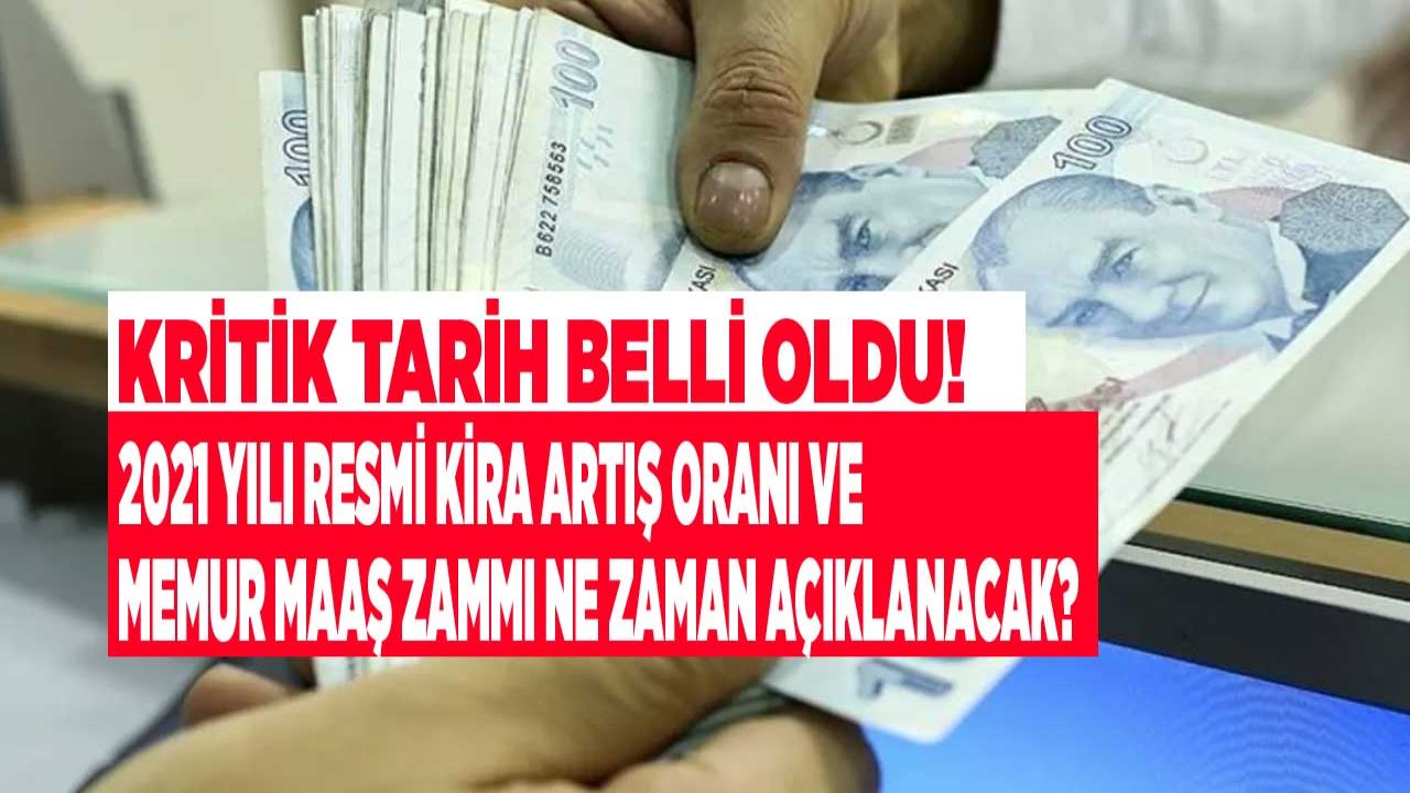 2021 Yılında Kiralara Kaç TL Zam Gelecek? Ocak Ayı Resmi Kira Artışı Zam Oranı ve Aralık 2020 TÜİK TEFE TÜFE Enflasyonu Ne Zaman Açıklanacak?