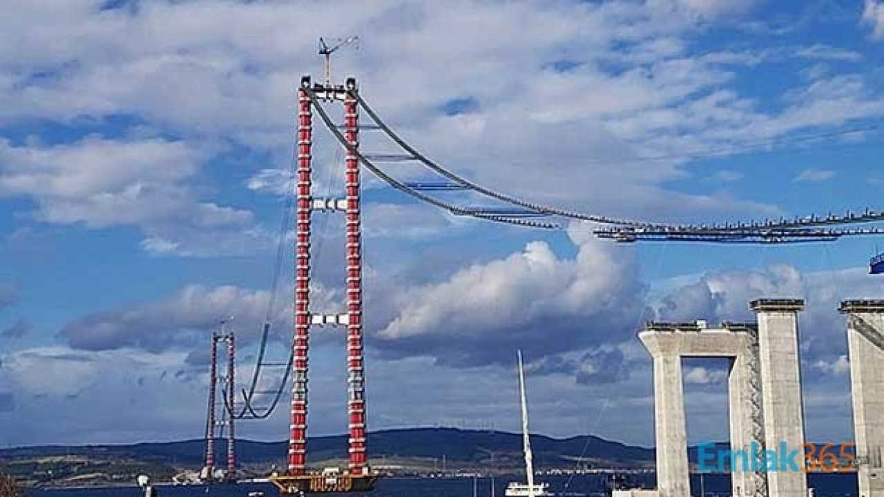 1915 Çanakkale Köprüsü Kedi Yolu Tamamlandı, Dev Köprünün Silueti Tüm Heybetiyle Ortaya Çıktı!