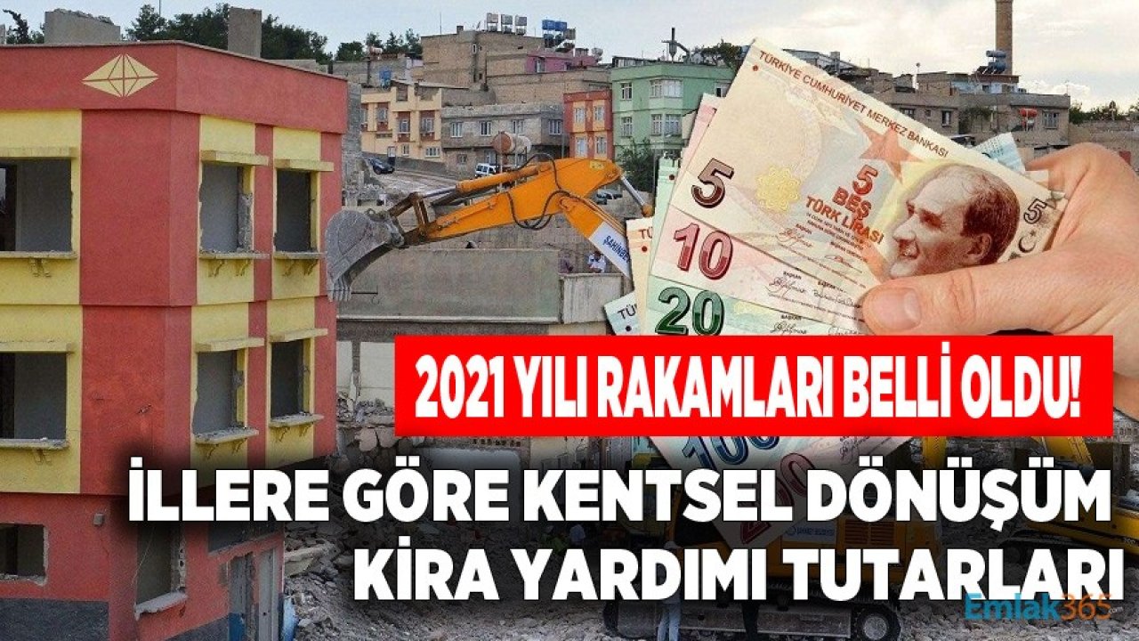 2021 Yılında İllere Göre Kentsel Dönüşüm Kira Yardımı Ne Kadar?